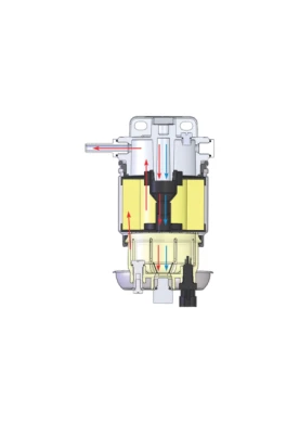 VETUS water separator/fuel filter, single, 10-micron, max. 190l/h