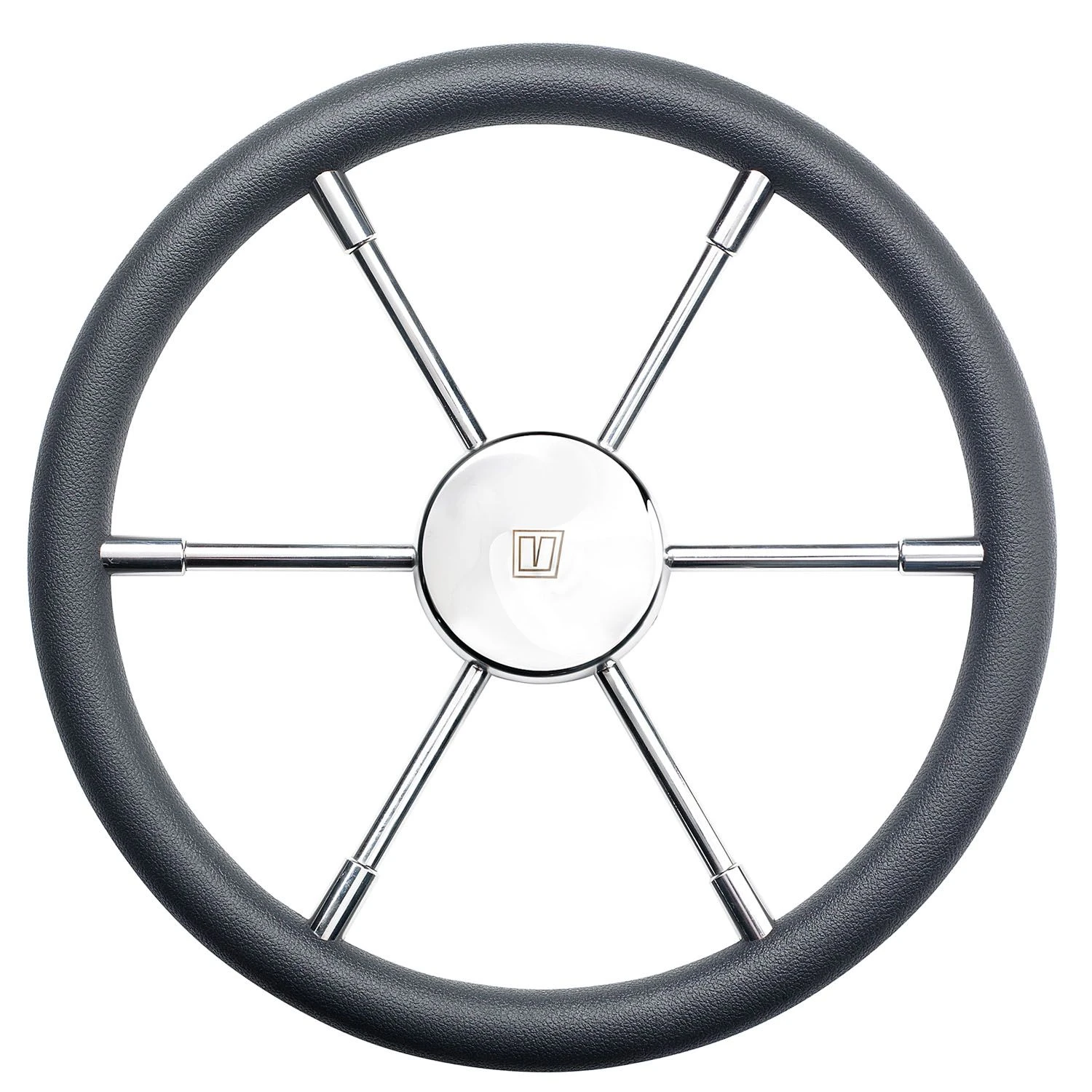 thumbnail image 2 of Pimp Your Boat's Helm With This Polished Stainless Steel 11-Inch 5-Spoke Steering Wheel! 280mm, Marine Grade. 2 of 4